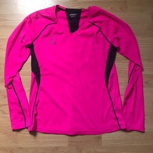 Hot pink long sleeve ASICS shirt